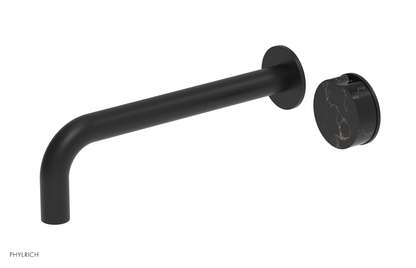 CIRC - 10" Single Handle Wall Lavatory Set - Black Marble Handle 250-17-10