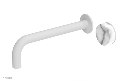 CIRC - 10" Single Handle Wall Lavatory Set - White Marble Handle 250-17-10