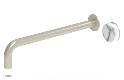CIRC - 14" Single Handle Wall Lavatory Set - White Marble Handle 250-17-14