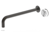 CIRC - 14" Single Handle Wall Lavatory Set - White Marble Handle 250-17-14