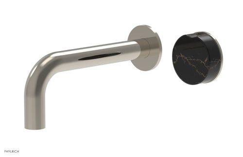 Phylrich CIRC - Single Handle Wall Lavatory Set - Black Marble Handle 250-17