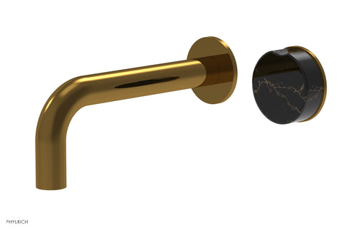 Phylrich CIRC - Single Handle Wall Lavatory Set - Black Marble Handle 250-17