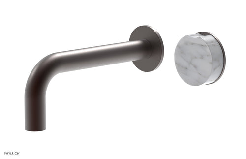 Phylrich CIRC - Single Handle Wall Lavatory Set - White Marble Handle 250-17