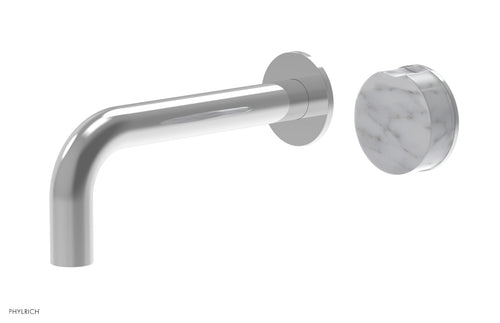 Phylrich CIRC - Single Handle Wall Lavatory Set - White Marble Handle 250-17