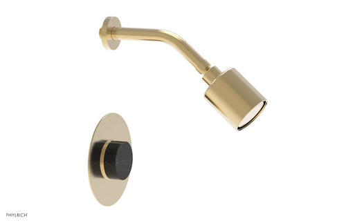 Phylrich CIRC - Pressure Balance Shower Set - Black Marble Handle 250-23
