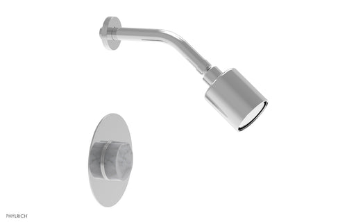 Phylrich CIRC - Pressure Balance Shower Set - White Marble Handle 250-23