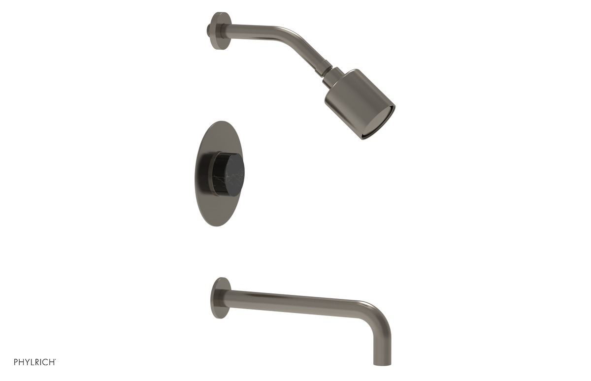 CIRC 10" Pressure Balance Tub and Shower Set - Marble Handle 250-28-10