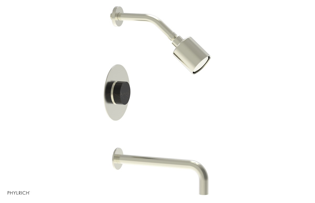 CIRC 10" Pressure Balance Tub and Shower Set - Marble Handle 250-28-10