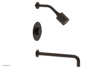 CIRC 14" Pressure Balance Tub and Shower Set - Marble Handle 250-28-14