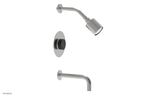 Phylrich CIRC Pressure Balance Tub and Shower Set - Marble Handle 250-28