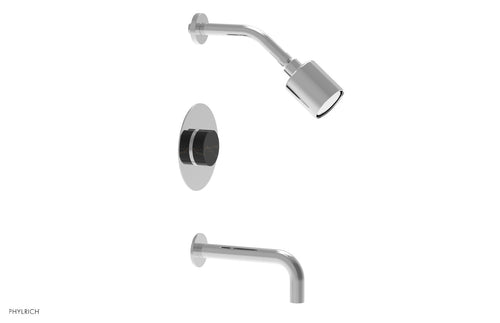 Phylrich CIRC Pressure Balance Tub and Shower Set - Marble Handle 250-28
