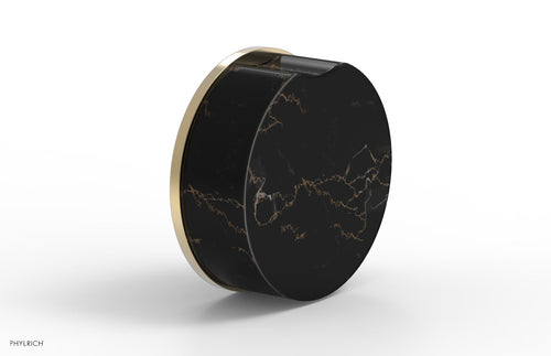 Phylrich CIRC - Volume Control/Diverter Trim - Black Marble Handle 250-37