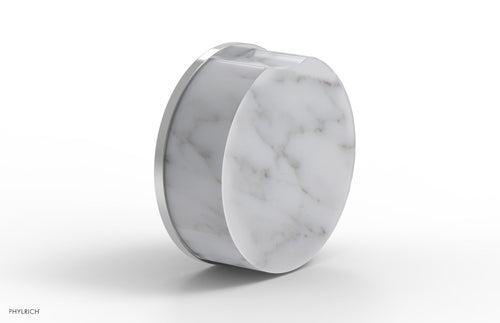 Phylrich CIRC - Volume Control/Diverter Trim - White Marble Handle 250-37