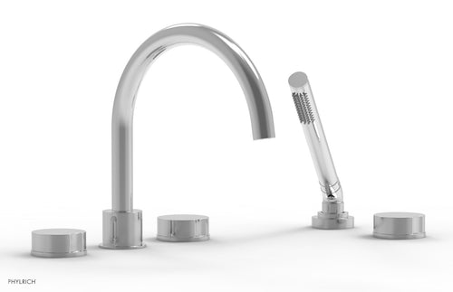 Phylrich CIRC - Deck Tub Set with Hand Shower - High Spout Round Handles 250-48