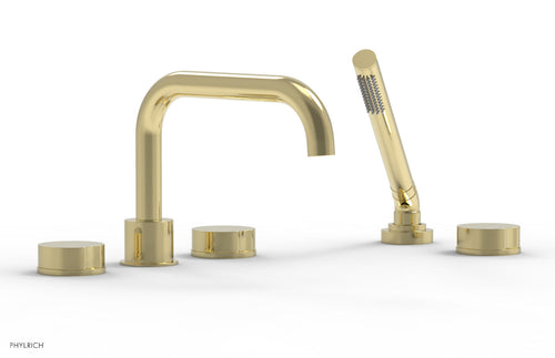 Phylrich CIRC - Deck Tub Set with Hand Shower - Round Handles 250L-48