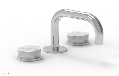Phylrich CIRC - Widespread Faucet - Low Spout, Marble Handles 250L-03