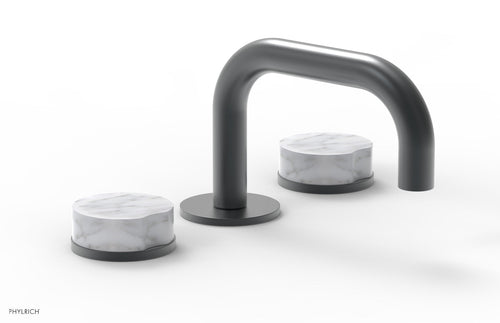 Phylrich CIRC - Widespread Faucet - Low Spout, Marble Handles 250L-03