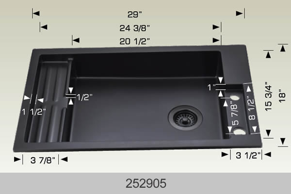 Bosco 252905 29" Granite Composite Kitchen Sink