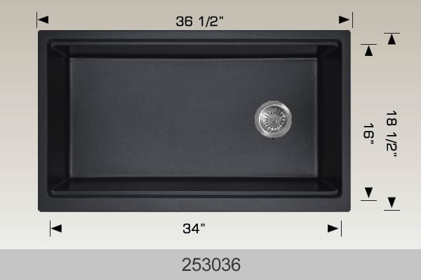 Bosco 253036 36" Granite Composite Kitchen Sink