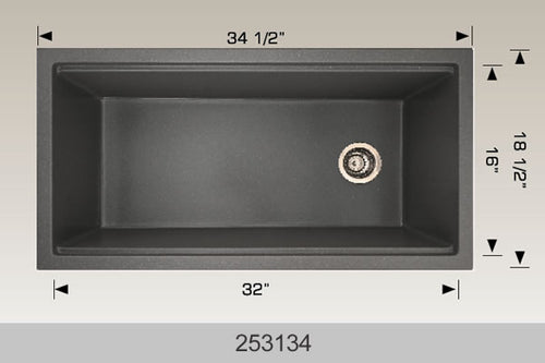 Bosco 253134 34" Granite Composite Kitchen Sink