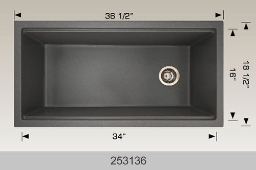 Bosco 253136 36" Granite Composite Kitchen Sink