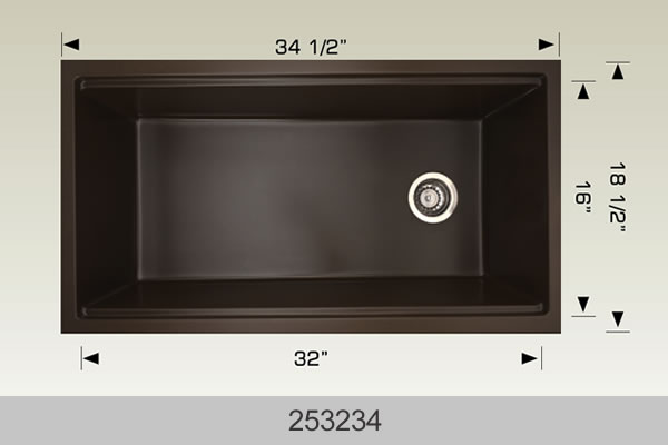 Bosco 253234 34" Granite Composite Kitchen Sink