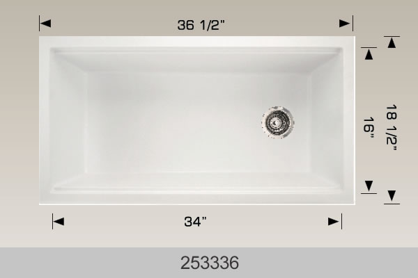 Bosco 253336 36" Granite Composite Kitchen Sink