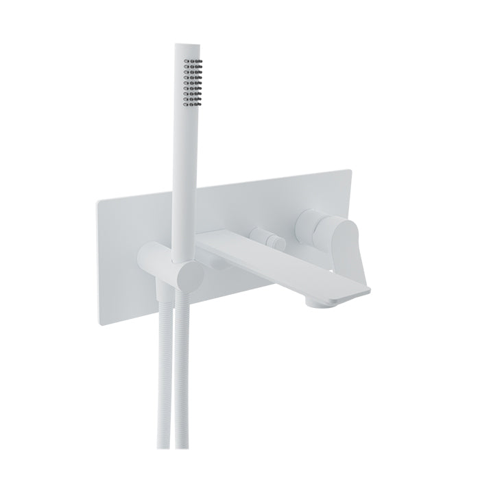 Baril Wall-mounted tub faucet with hand shower