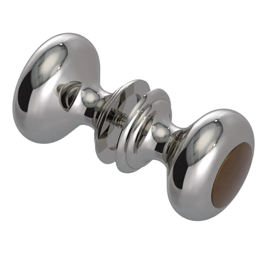 Rubinet Shower Door Knob (set) Polished Nickel