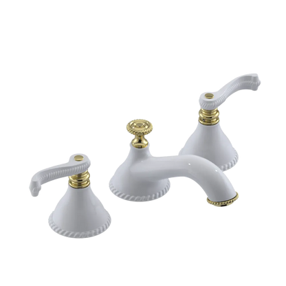 Rubinet Widespread Lav. Set. (less drain) White