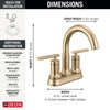 Delta Altado Two Handle Centerset Bathroom Faucet