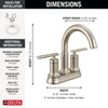 Delta Altado Two Handle Centerset Bathroom Faucet