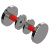 Rubinet Shower Door Knob (set) Polished Nickel