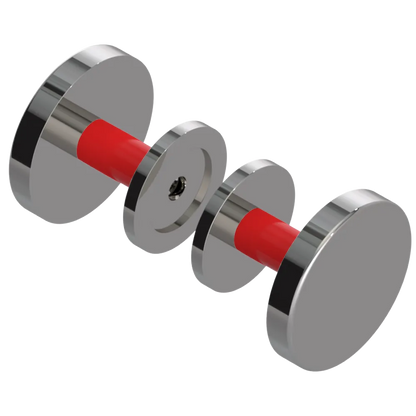 Rubinet Shower Door Knob (set) Polished Nickel