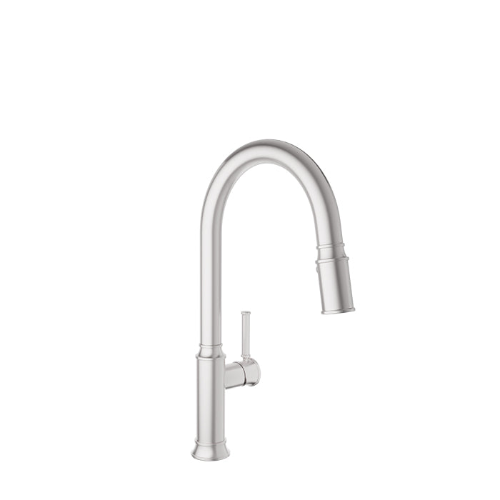 Baril High single-hole kitchen faucet with 2-function pull-down spray