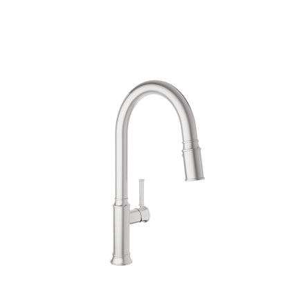 Baril High single-hole kitchen faucet with 2-function pull-down spray