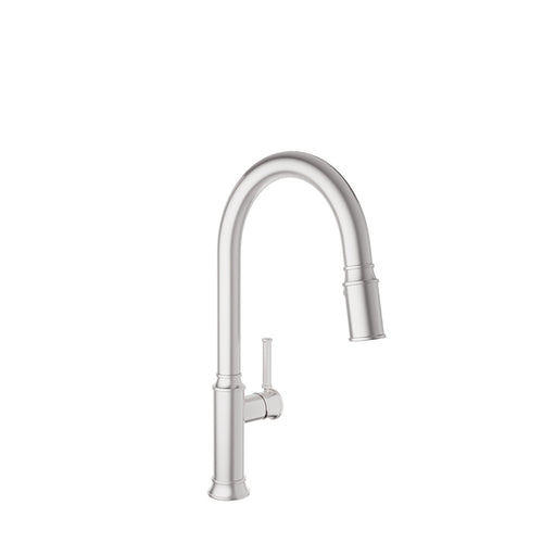 Baril High single-hole kitchen faucet with 2-function pull-down spray