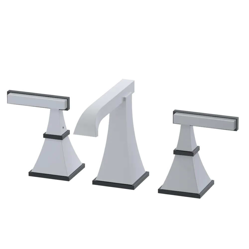 Rubinet Widespread Lav. Set. (less drain) White