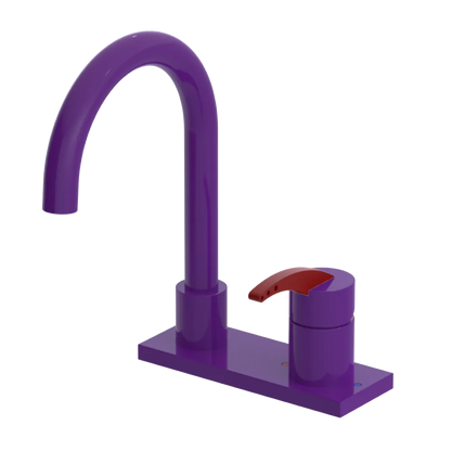 Rubinet 4" Centre Single Control Lav. Set. (less drain) Purple Haze