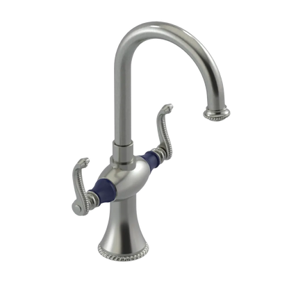 Rubinet Single Hole Dual Handle Lav. Set. (less drain) Satin Nickel