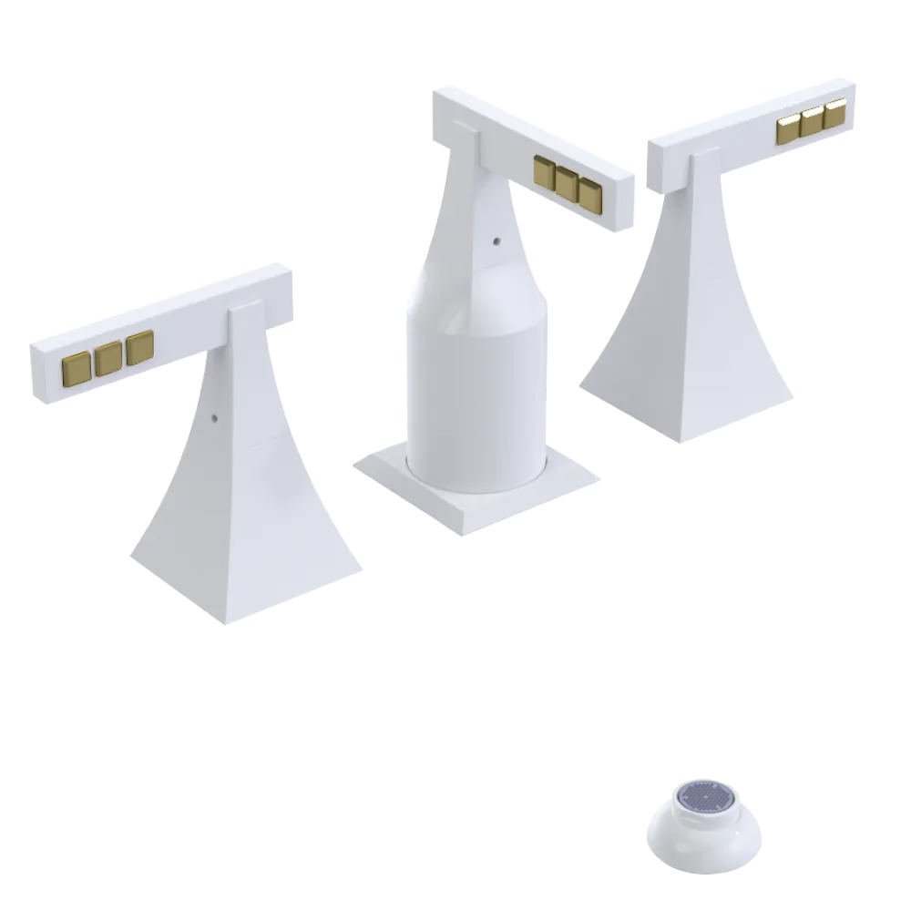Rubinet Bidet Fitting with Spray, Diverter, and Vacum Breaker (Less Drain) White