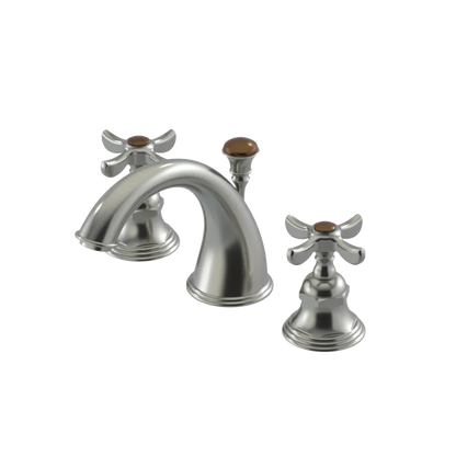 Rubinet Widespread Lav. Set. (less drain) Satin Nickel