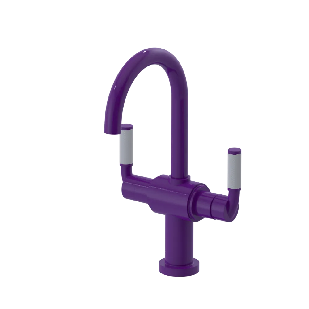 Rubinet Single Hole Dual Handle Lav. Set. (less drain) Purple Haze