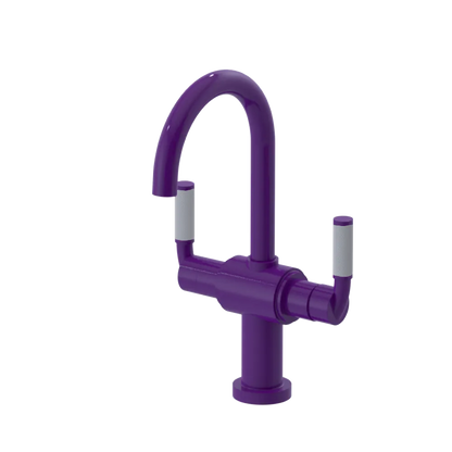 Rubinet Single Hole Dual Handle Lav. Set. (less drain) Purple Haze