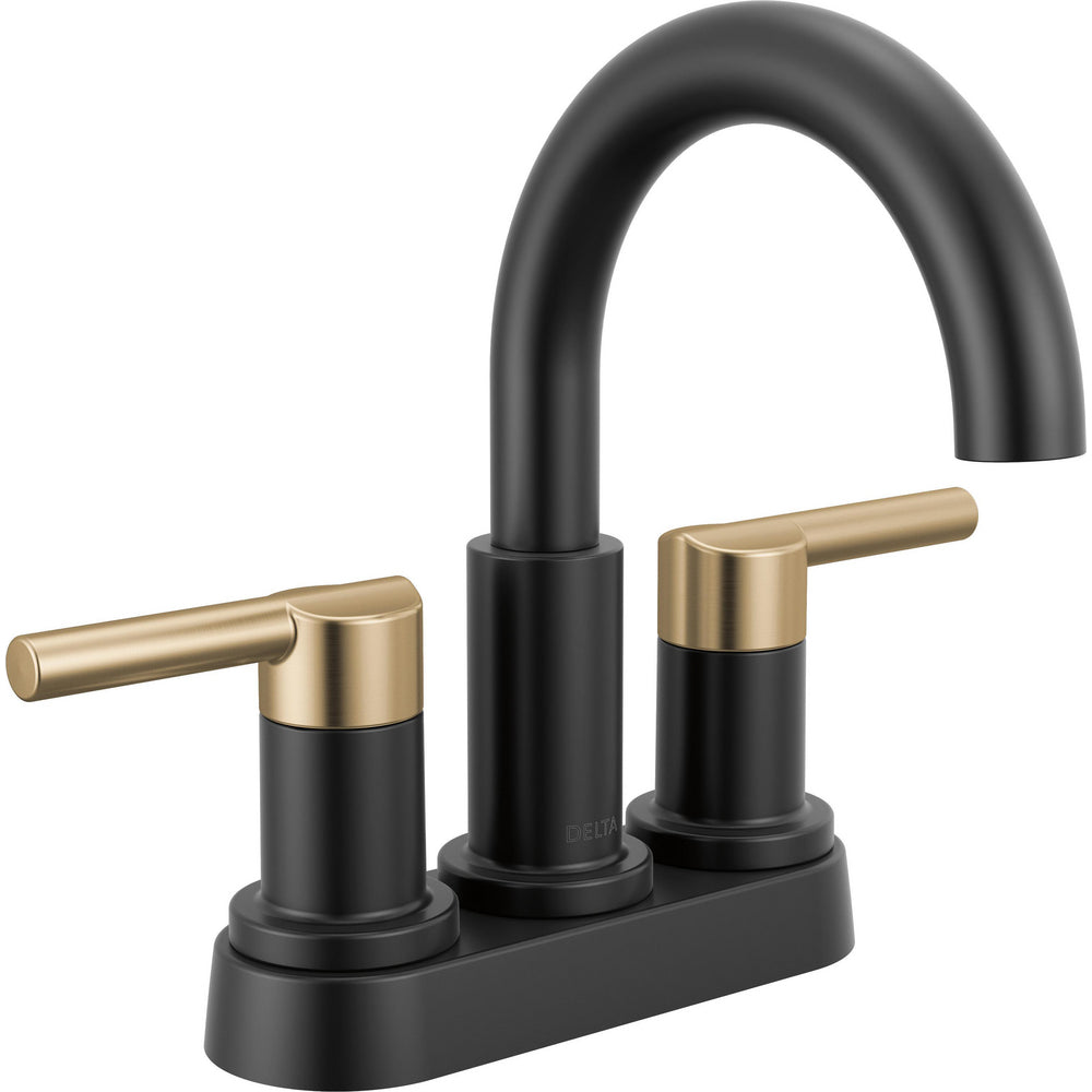 Nicoli Centerset Bathroom Faucet 2L - Matte Black/Champagne Bronze