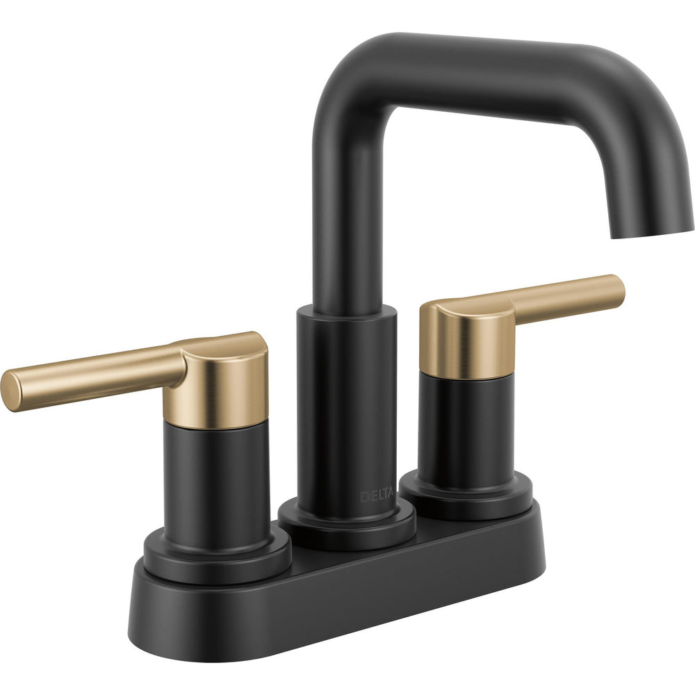 Nicoli Centerset Bathroom Faucet 2L - Matte Black/Champagne Bronze