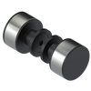 Rubinet Shower Door Knob (set) Matt Black