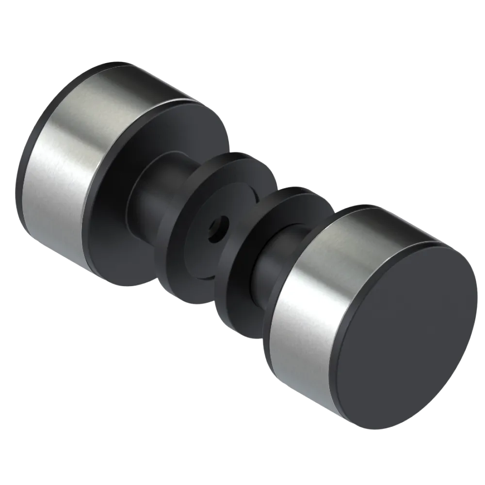 Rubinet Shower Door Knob (set) Matt Black