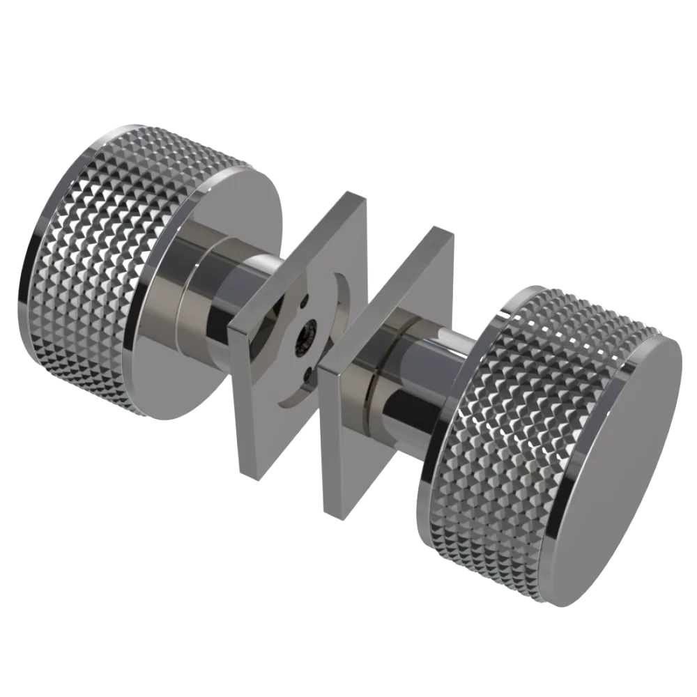 Rubinet Shower Door Knob (set) Polished Nickel