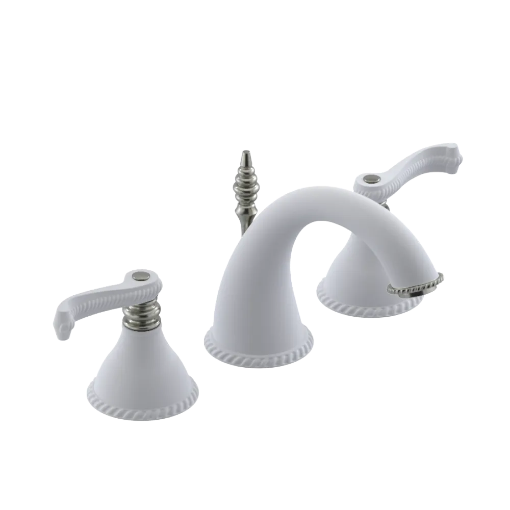 Rubinet Widespread Lav. Set. (less drain) Matt White